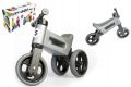 Odrážedlo šedá FUNNY WHEELS 2v1 výška sedadla nastavitelná 28/31cm nosnost 50kg 18m+ v krabici