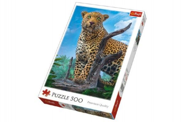 Puzzle Divoký Leopard 500 dílků 34x48cm