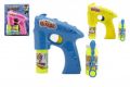 Bublifuk pistole plast 13cm + 2x náplň na baterie na kartě