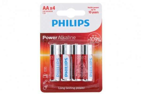 Baterie Philips AA(LR6)  4 ks na kartě Alkaline