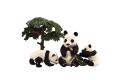 Zvířátka safari ZOO panda 10 cm, plast, 4 ks