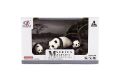 Zvířátka safari ZOO panda 10 cm, plast, 4 ks