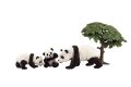 Zvířátka safari ZOO panda 10 cm, plast, 4 ks