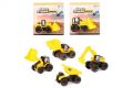 Auto stavební stroje plast 10cm 4 druhy na kartě