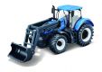 Traktor Bburago s nakladače Fendt 1050 Vario/New Holland kov/plast 16cm 2 druhy v krabičce 21x11x8cm