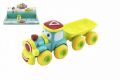 Vláček/Mašinka s vagonem plast 21cm na setrvačník 6ks v boxu
