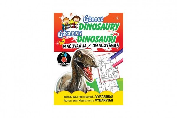 Omalovánky/Maľovanky Úžasné dinosaury/dinosauri CZ + SK