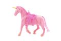 Jednorožec kůň fliška se sedlem 16 cm 3 barvy v krabičce