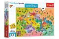 Vzdělávací puzzle mapa České republiky 44 dílků v krabici 