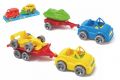 Auto s přívěsem 7x24cm plast na volný chod
