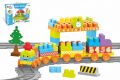 Baby Blocks vlak s kolejemi a stavebnicí plast s doplňky