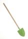 Rýč špičatý zelený s násadou kov/dřevo 82cm nářadí