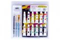 Akrylová umělecká sada, 12 ks barev + doplňky