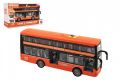 Autobus patrový plast 28cm na setrvačník na baterie se světlem se zvukem v krabici 32x19x12cm