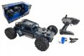 Auto RC buggy vypouštějící páru plast 38cm modré 2,4GHz na bat. + dobíjecí pack v krabici 55x26x30cm