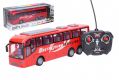 Autobus RC na dálkové ovládání plast 27MHz 32cm na dob. baterie se světlem v krabici 40x15x13cm