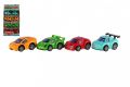 Sada autíčka závodní 8ks plast 7cm na zpětné natažení v krabici 17x33x5cm