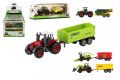 Traktor s přívěsem kov/plast 16cm na volný chod
