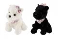 Pes/Pejsek sedící se šátkem plyš 21cm 2 barvy v sáčku 0+
