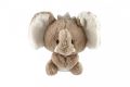 Slon sedící s korunkou plyš 25cm hnědý v sáčku 0+