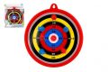 Terč venkovní se šipkami 6ks plast průměr 30cm na kartě 34x39x4cm