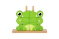 Skládanka Žába dřevo 23 x 19 x 6,5 cm, 17 ks