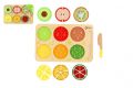 Puzzle dřevěné krájecí ovoce, zlomky, 30 x 20 cm
