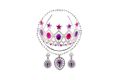 Sada krásy korunka, náhrdelník, náušnice, plast, 20 x 28 cm