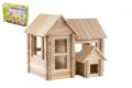 Stavebnice 4v1 dřevěný dům 206 dílků, 34 x 25 x 8 cm