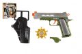 Pistole s doplňky plast na baterie se zvukem se světlem