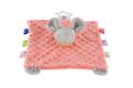 Myška usínáček chrastítko, plyš, 23 x 23 cm, lososová