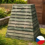 Dřevěný kompostér 800 L pyramida - česká výroba, zelený
