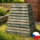 Dřevěný kompostér 800 L pyramida - česká výroba, zelený