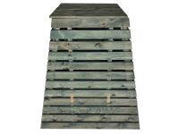 Dřevěný kompostér 1040 L pyramida, zelený