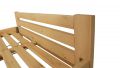 Dřevěná postel 160 x 200 cm - přírodní lak - včetně roštů