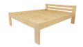 Dřevěná postel 160 x 200 cm - přírodní lak - včetně roštů