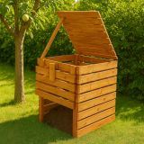 Dřevěný kompostér 600 l,  masiv z české truhlárny