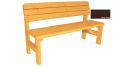 Zahradní dřevěná lavice s opěradlem Darina - s povrchovou úpravou - 150 cm - STARÝ OŘECH
