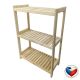 Dřevěný regál 3 police 93×50×33 cm, borovice, česká výroba