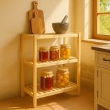 Dřevěný regál z borovice 3 police 93x80x33 cm, česká výroba