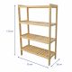 Dřevěný regál 4 police 133×70×33 cm, borovice, česká výroba