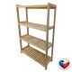 Dřevěný regál 4 police 133×70×33 cm, borovice, česká výroba