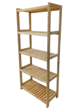 Dřevěný regál, 5 polic, 173 x 70 x 33 cm