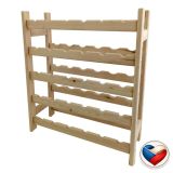 Dřevěný stojan na víno 30 lahví 64×75×25 cm, česká výroba