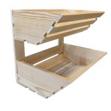 Dřevěná dvoupatrová bedýnka na ovoce , 27 x 34 x 30 cm