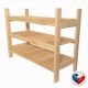 Dřevěný policový regál 3 police 60×64×25 cm, česká výroba