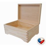 Dřevěný box s víkem 30×20×13 cm, borovice, česká výroba