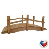 Dřevěný zahradní můstek s nátěrem 71×32×27 cm, česká výroba