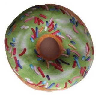 Polštář donut 3D - zelený
