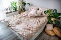Ložní povlečení DITA Love béžová - bavlna, 3dílné